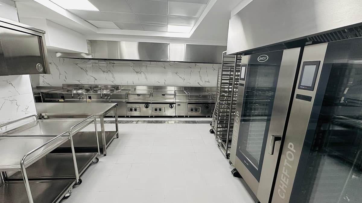 Chefs working in a professional kitchen